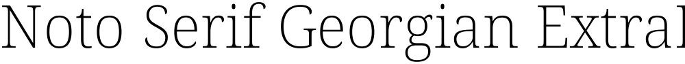 Noto Serif Georgian ExtraLight