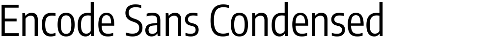 Encode Sans Condensed