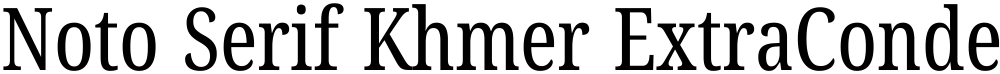Noto Serif Khmer ExtraCondensed