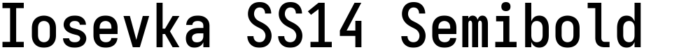 Iosevka SS14 Semibold