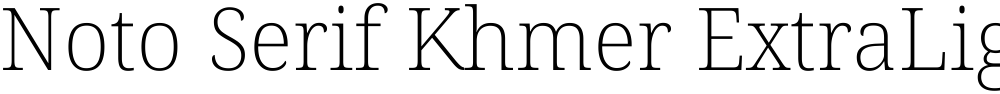 Noto Serif Khmer ExtraLight