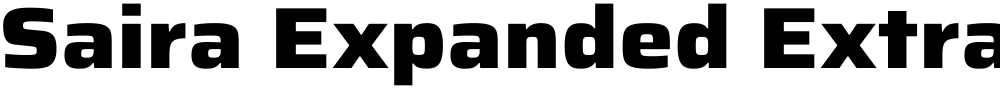 Saira Expanded ExtraBold