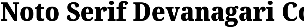 Noto Serif Devanagari Condensed Black
