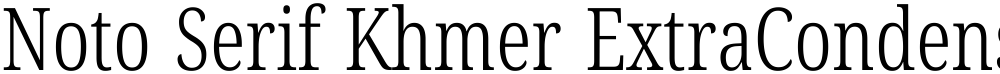 Noto Serif Khmer ExtraCondensed Light