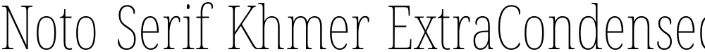 Noto Serif Khmer ExtraCondensed Thin