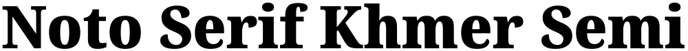 Noto Serif Khmer SemiCondensed Black