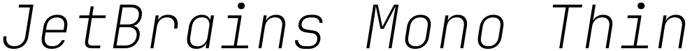 JetBrains Mono Thin