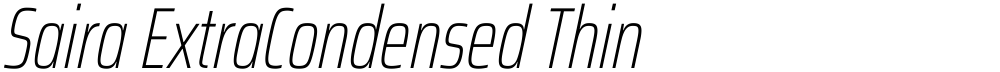 Saira ExtraCondensed Thin