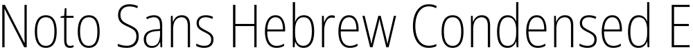 Noto Sans Hebrew Condensed ExtraLight