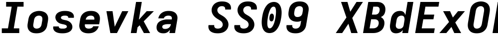 Iosevka SS09 XBdExObl