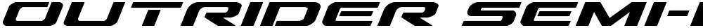 Outrider Semi-Bold Italic