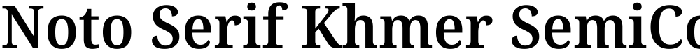 Noto Serif Khmer SemiCondensed SemiBold
