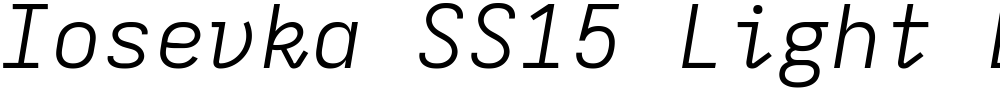 Iosevka SS15 Light Extended