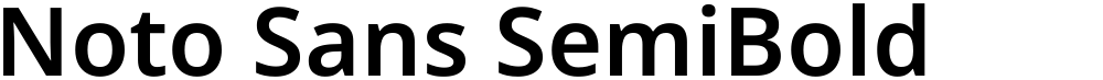 Noto Sans SemiBold