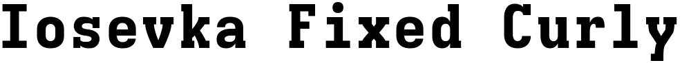 Iosevka Fixed Curly Slab HvEx