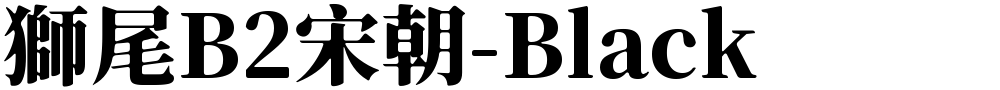 獅尾B2宋朝-Black