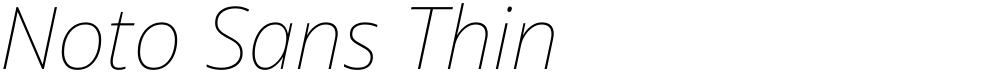Noto Sans Thin