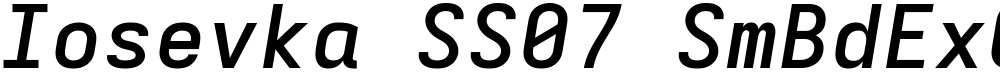 Iosevka SS07 SmBdExObl