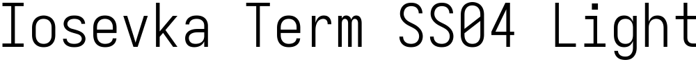 Iosevka Term SS04 Light