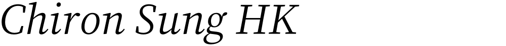 Chiron Sung HK