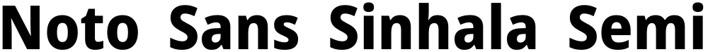 Noto Sans Sinhala SemiCondensed ExtraBold