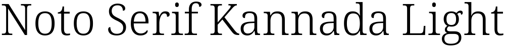 Noto Serif Kannada Light