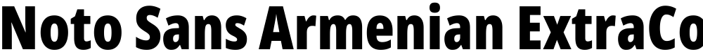 Noto Sans Armenian ExtraCondensed Black