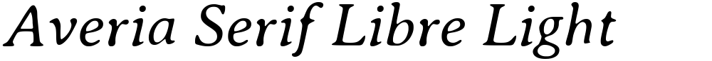 Averia Serif Libre Light