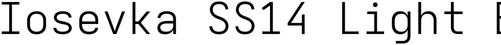 Iosevka SS14 Light Extended