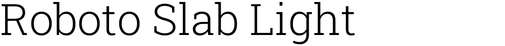 Roboto Slab Light