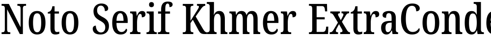 Noto Serif Khmer ExtraCondensed Medium