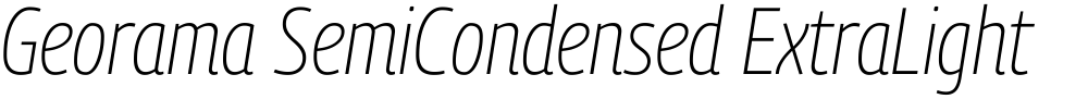 Georama SemiCondensed ExtraLight
