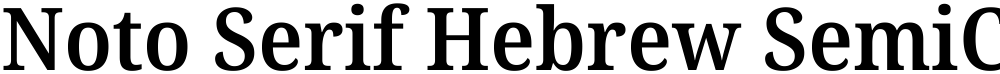 Noto Serif Hebrew SemiCondensed SemiBold