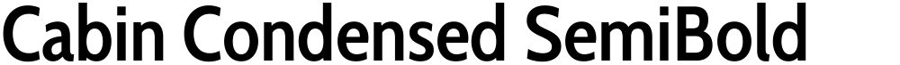 Cabin Condensed SemiBold