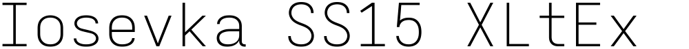 Iosevka SS15 XLtEx