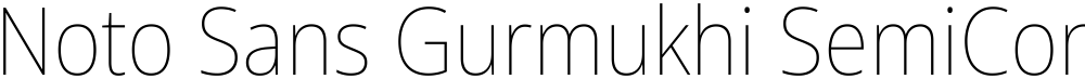 Noto Sans Gurmukhi SemiCondensed Thin