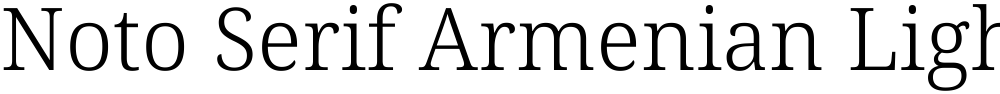 Noto Serif Armenian Light