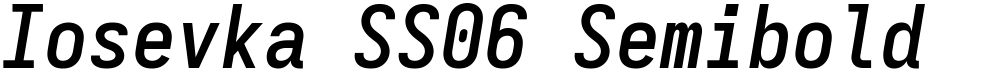 Iosevka SS06 Semibold