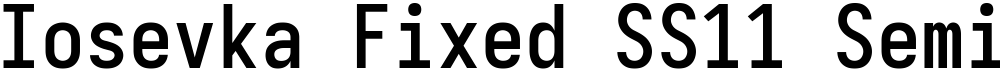 Iosevka Fixed SS11 Semibold