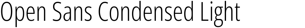 Open Sans Condensed Light
