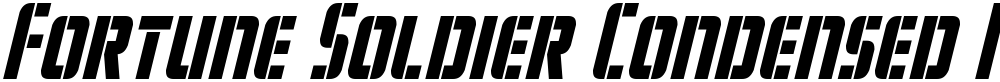 Fortune Soldier Condensed Ital