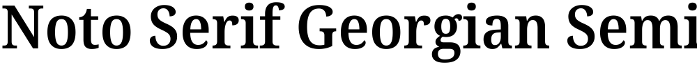 Noto Serif Georgian SemiCondensed SemiBold