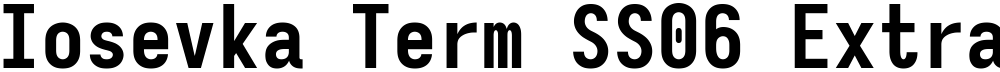 Iosevka Term SS06 Extrabold