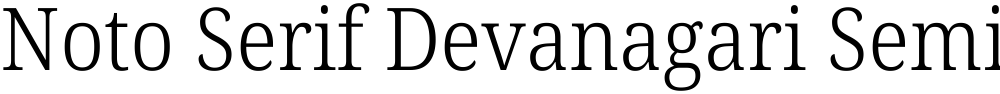 Noto Serif Devanagari SemiCondensed Light