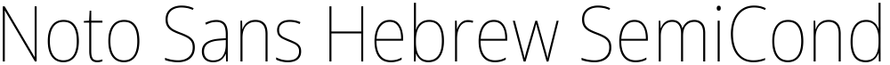 Noto Sans Hebrew SemiCondensed Thin