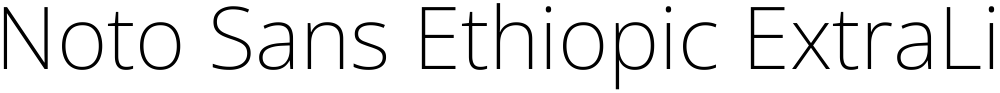 Noto Sans Ethiopic ExtraLight