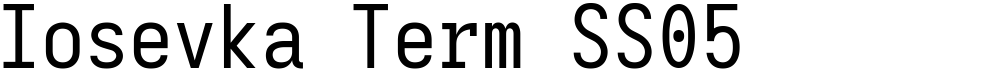 Iosevka Term SS05