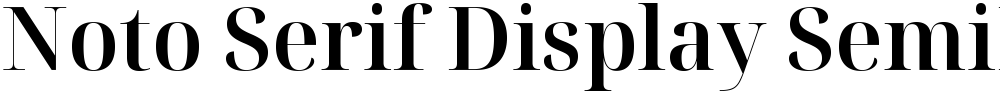 Noto Serif Display SemiBold