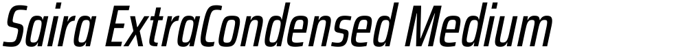 Saira ExtraCondensed Medium