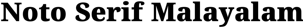 Noto Serif Malayalam Black